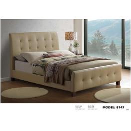 8147-ta-kb Global Furniture 8147 - Taupe Bedroom Furniture Bed