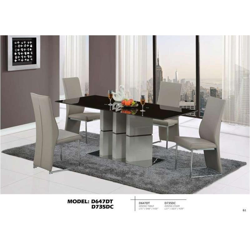 D647dt Global Furniture Dining Room Furniture Dining Table