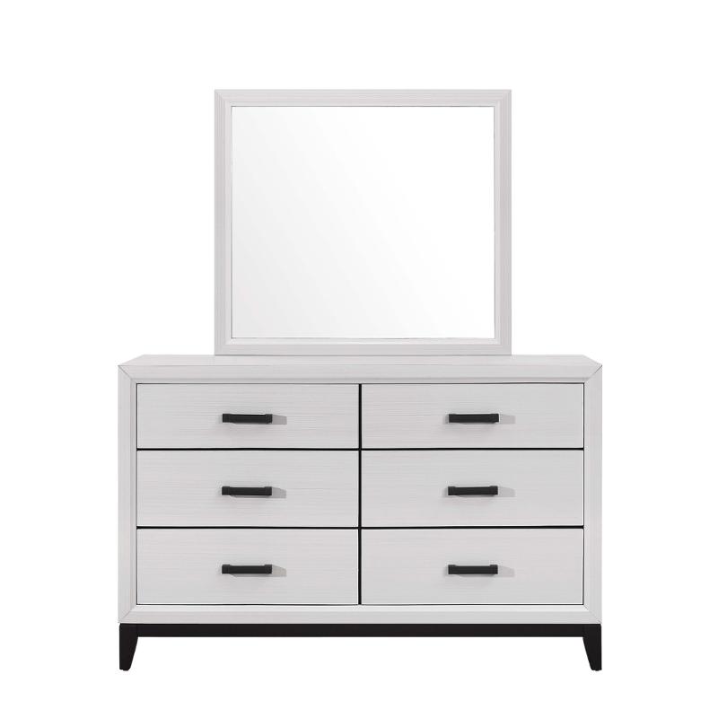 Kate-m Global Furniture Kate - White Bedroom Furniture Mirror