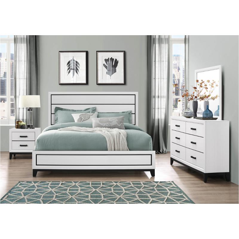 Kate-fb Global Furniture Kate - White Bedroom Furniture Bed