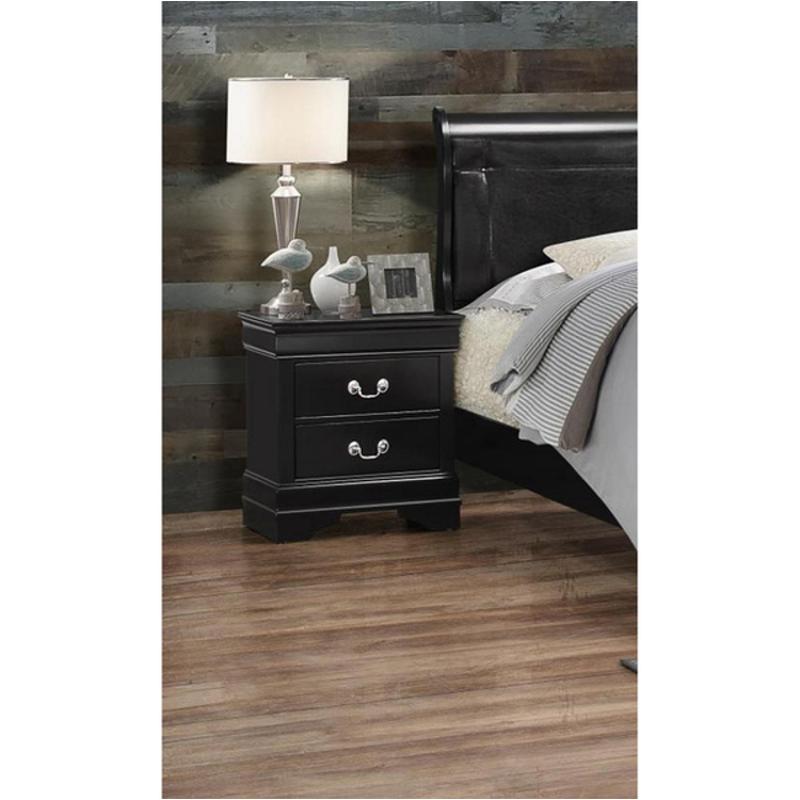Marley-bl-ns Global Furniture Marley - Black Bedroom Furniture Nightstand
