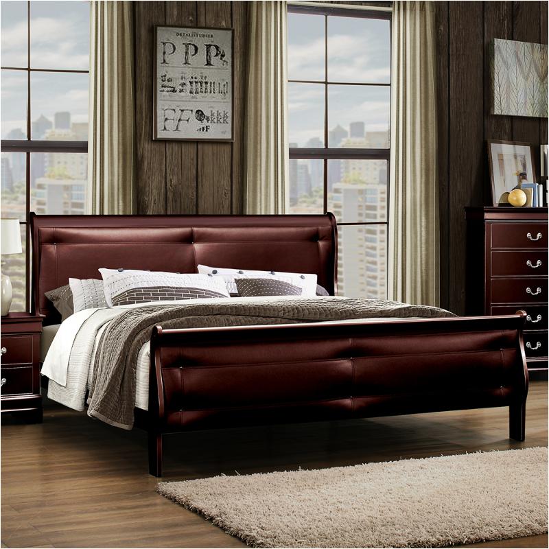 Marley - Me-qb Global Furniture Marley - Merlot Bedroom Furniture Bed