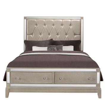 Mirror-cham-fb Global Furniture Mirror-champagne Bedroom Furniture Bed