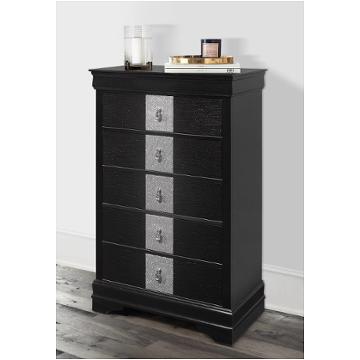 Mia-bl-ch Global Furniture Mia - Black Bedroom Furniture Chest