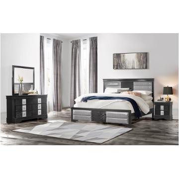 Mia-bl-qb Global Furniture Mia - Black Bedroom Furniture Bed