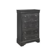 Pompei-mg-ch Global Furniture Pompei - Metallic Grey Bedroom Furniture Chest