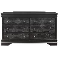 Pompei-mg-d Global Furniture Pompei - Metallic Grey Bedroom Furniture Dresser