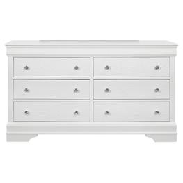 Pompei-mw-d Global Furniture Pompei - Metallic White Bedroom Furniture Dresser
