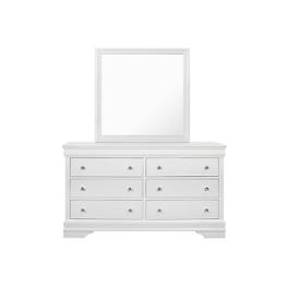 Pompei-mw-m Global Furniture Pompei - Metallic White Bedroom Furniture Mirror