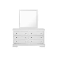 Pompei-mw-m Global Furniture Pompei - Metallic White Bedroom Furniture Mirror