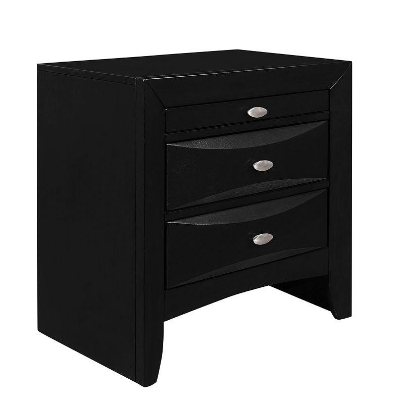 Salerno-bl-ns Global Furniture Salerno - Black Bedroom Furniture Nightstand