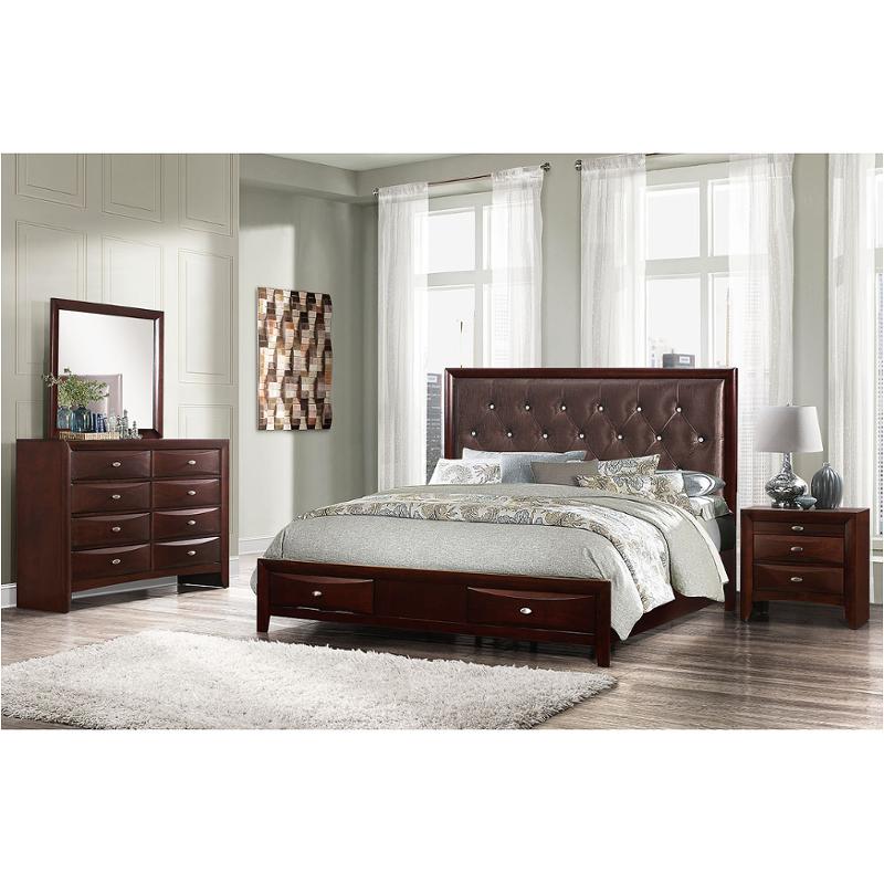 Salerno-me-ns Global Furniture Salerno - Merlot Bedroom Furniture Nightstand