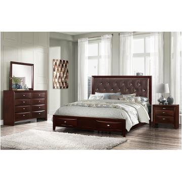 Salerno-me-qb Global Furniture Salerno - Merlot Bedroom Furniture Bed