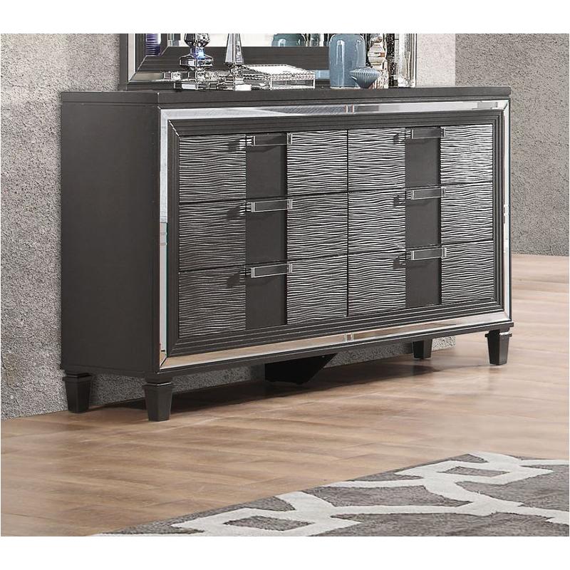 Pisa-d Global Furniture Pisa - Metallic Grey Bedroom Furniture Dresser