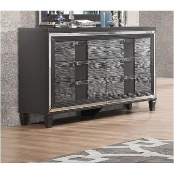 Pisa-d Global Furniture Pisa - Metallic Grey Bedroom Furniture Dresser