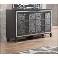 Pisa-d Global Furniture Pisa - Metallic Grey Bedroom Furniture Dresser