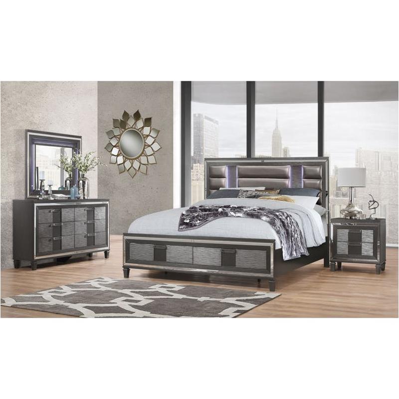 Pisa-m Global Furniture Pisa - Metallic Grey Bedroom Furniture Mirror