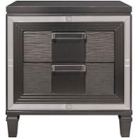 Pisa-ns Global Furniture Pisa - Metallic Grey Bedroom Furniture Nightstand