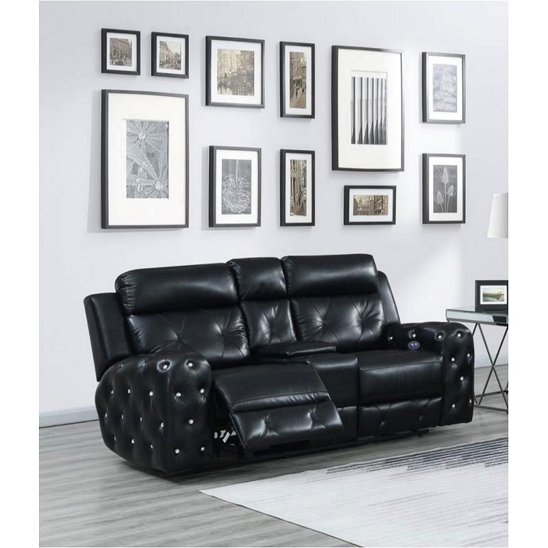 U8311-bl-ls Global Furniture U8311 - Blanche Black Living Room Furniture Recliner