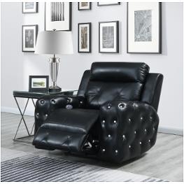 U8311-bl-pr Global Furniture U8311 - Blanche Black Living Room Furniture Recliner