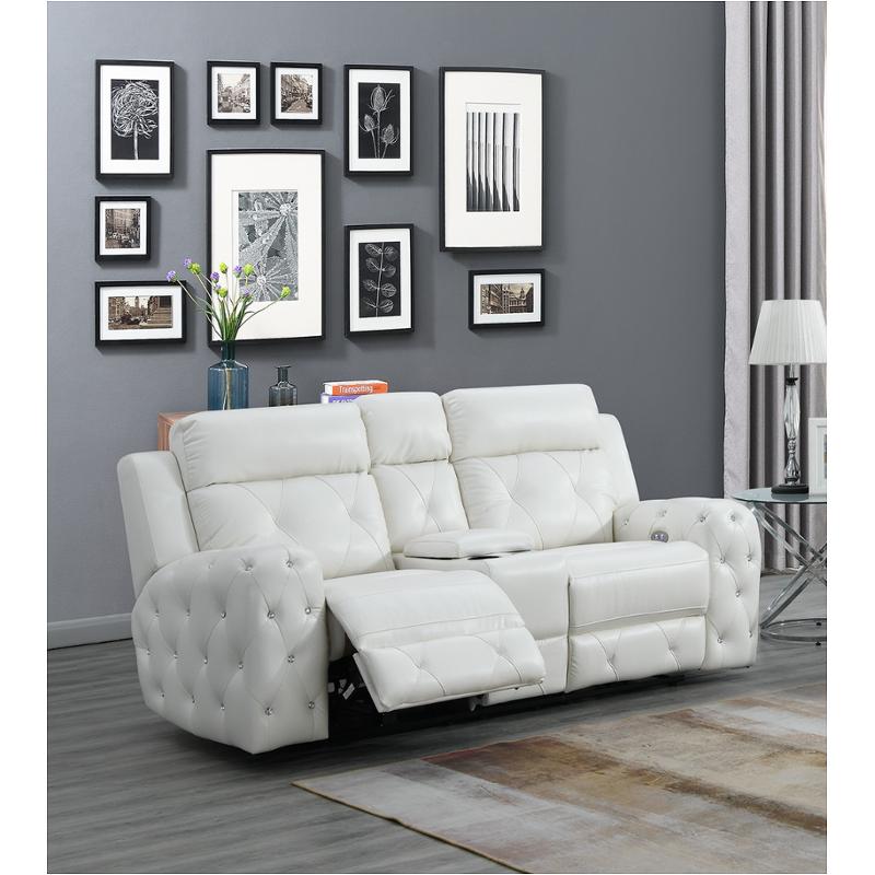U8311-wh-ls Global Furniture U8311 - Blanche White Living Room Furniture Recliner