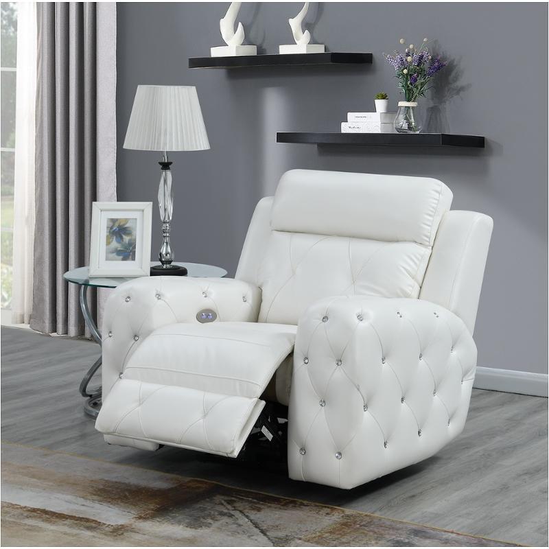 U8311 Wh Pr Global Furniture, White Leather Recliner Sofa Set