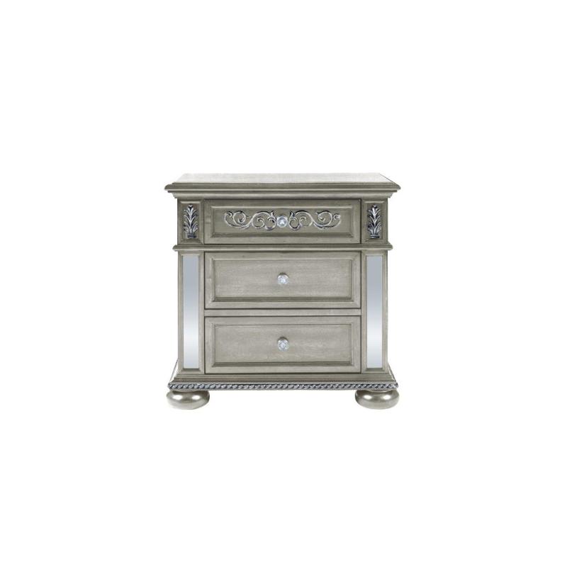 Diana-sl-ns Global Furniture Diana - Silver Bedroom Furniture Nightstand