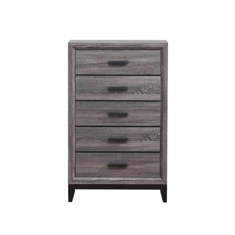 Kate-fg-ch Global Furniture Kate - Foil Grey Bedroom Furniture Chest