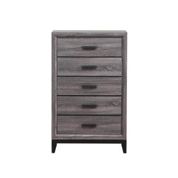 Kate-fg-ch Global Furniture Kate - Foil Grey Bedroom Furniture Chest