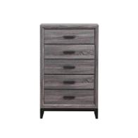Kate-fg-ch Global Furniture Kate - Foil Grey Bedroom Furniture Chest