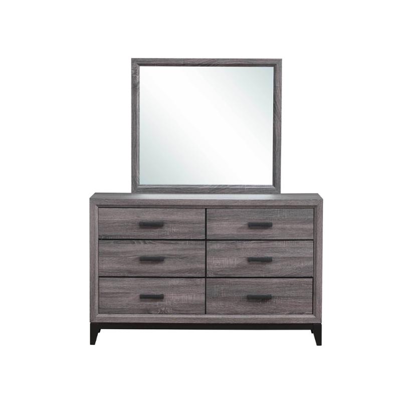 Kate-fg-d Global Furniture Kate - Foil Grey Bedroom Furniture Dresser