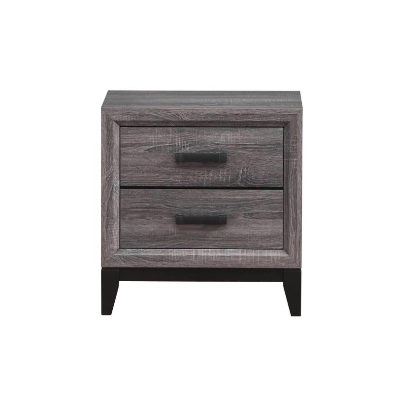 Kate-fg-ns Global Furniture Kate - Foil Grey Bedroom Furniture Nightstand