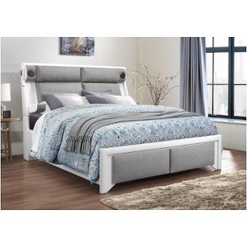 9652-wh-qb Global Furniture 9652 - White Bedroom Furniture Bed
