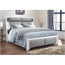 9652-wh-qb Global Furniture 9652 - White Bedroom Furniture Bed