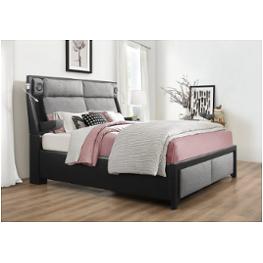 9652-bl-kb Global Furniture 9652 - Black Bedroom Furniture Bed