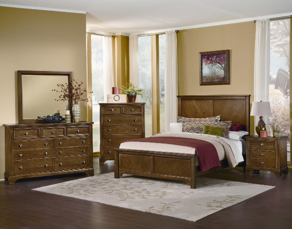 Taylors Loft - Oak Bedroom Set Vaughan Bassett Furniture