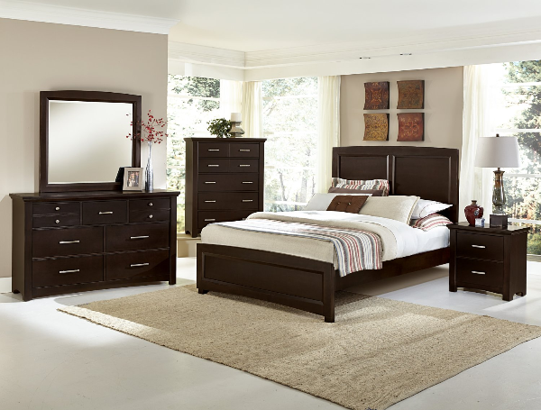 Transitions - Merlot Bedroom Set Vaughan Bassett Furniture