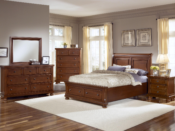 Reflections - Medium Cherry Bedroom Set Vaughan Bassett Furniture