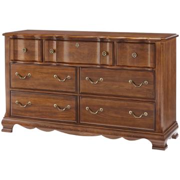 522-002 Vaughan Bassett Furniture Villa Sophia - Antique Cherry Bedroom Furniture Dresser