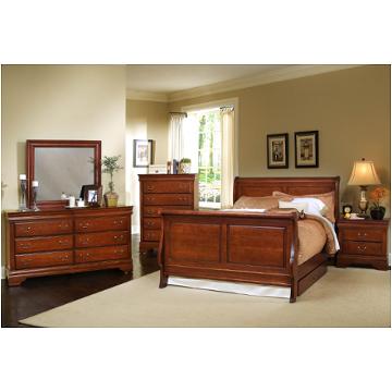 Bb13-663a Vaughan Bassett Furniture Louis - Dark Cherry Bedroom Furniture Bed