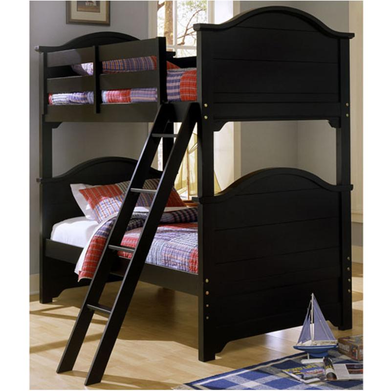 black wooden bunk beds
