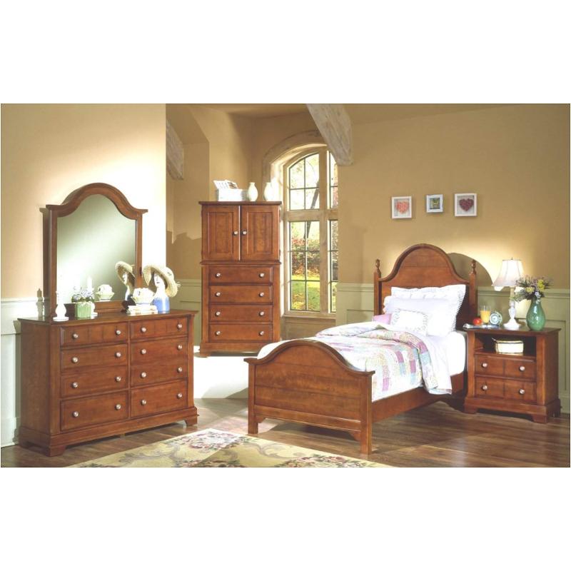 Bb19-338 Vaughan Bassett Furniture Cottage - Cherry Bedroom Furniture Bed