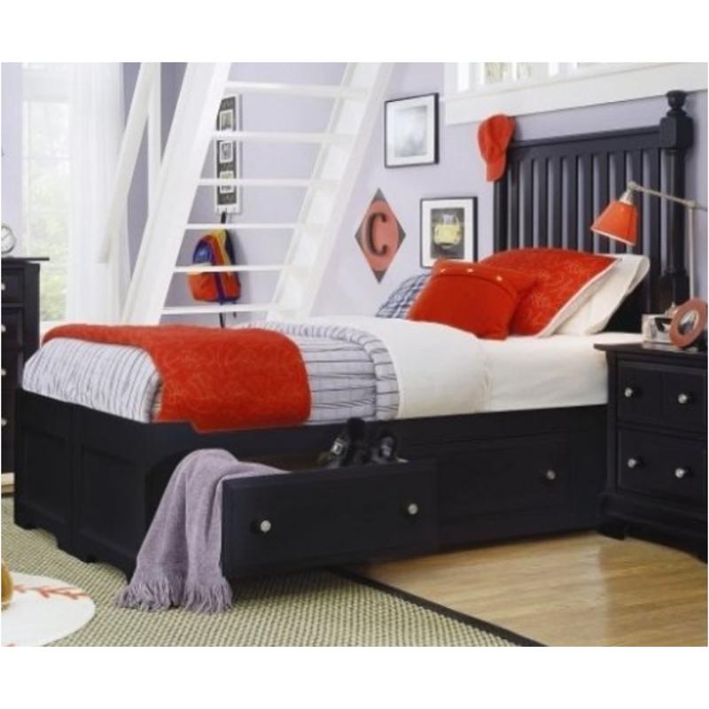 Bb16-823l Vaughan Bassett Furniture Cottage - Black Bedroom Furniture Bed