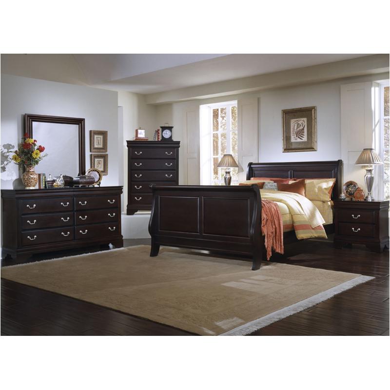 Bb23-663a Vaughan Bassett Furniture Louis - Merlot Bedroom Furniture Bed