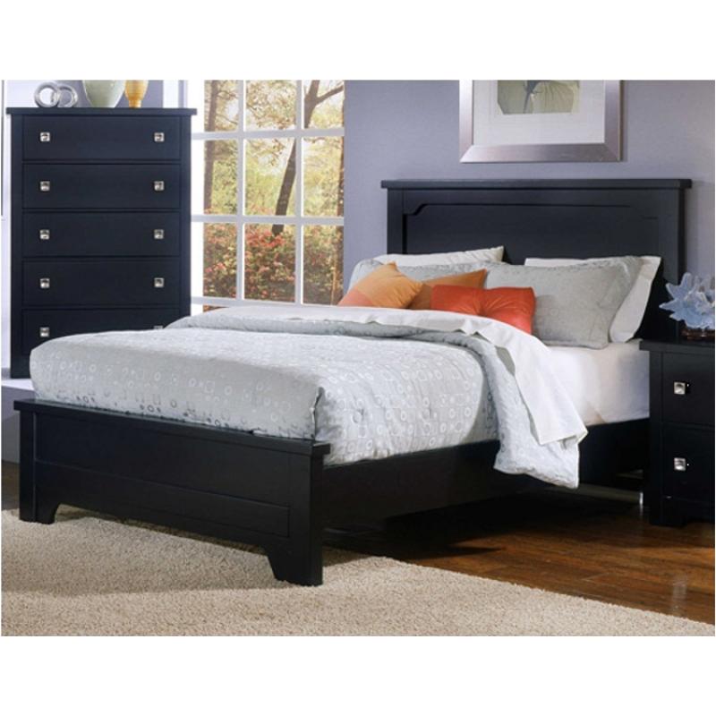 Bb38-558 Vaughan Bassett Furniture Queen Panel Bed-black