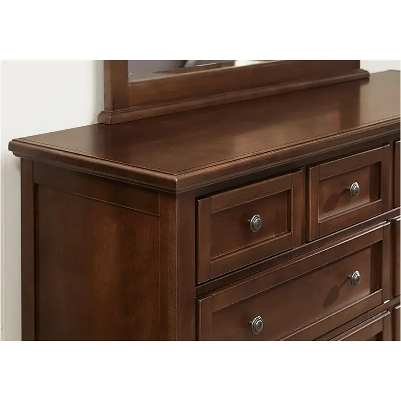 Bb28-002 Vaughan Bassett Furniture Triple Dresser - Cherry
