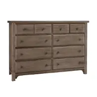 801-002 Vaughan Bassett Furniture Cool Farmhouse - Grey Bedroom Furniture Dresser