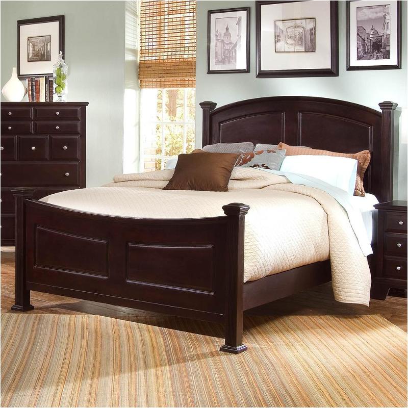 Bb4-668 Vaughan Bassett Furniture Eastern King Panel Bed-merlot