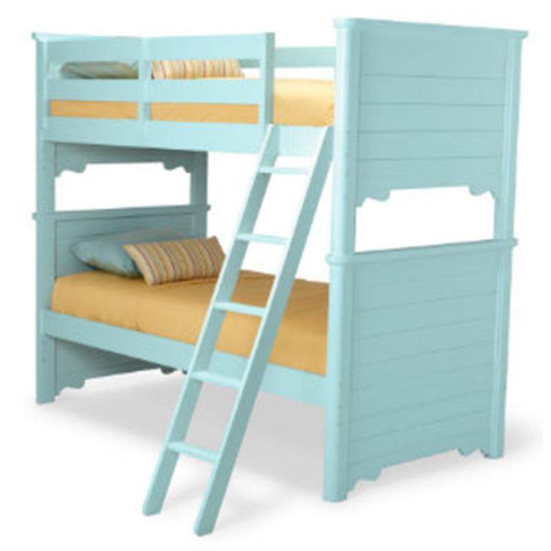 805-333a Vaughan Bassett Furniture Twin Bunk Bed-robins Egg Blue