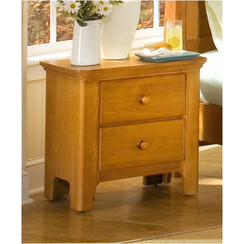 800-226 Vaughan Bassett Furniture Cottage Colours - Pinstripe Pine Bedroom Furniture Nightstand